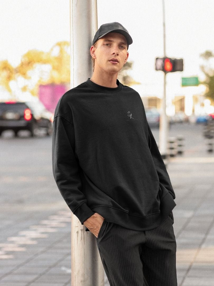 SL-Originals-Men’s-Oversized-Sweatshirt-400-GSM-Cotton-Poly-Blend-Black,-Navy-Blue,-Bottle-Green-&-Maroon