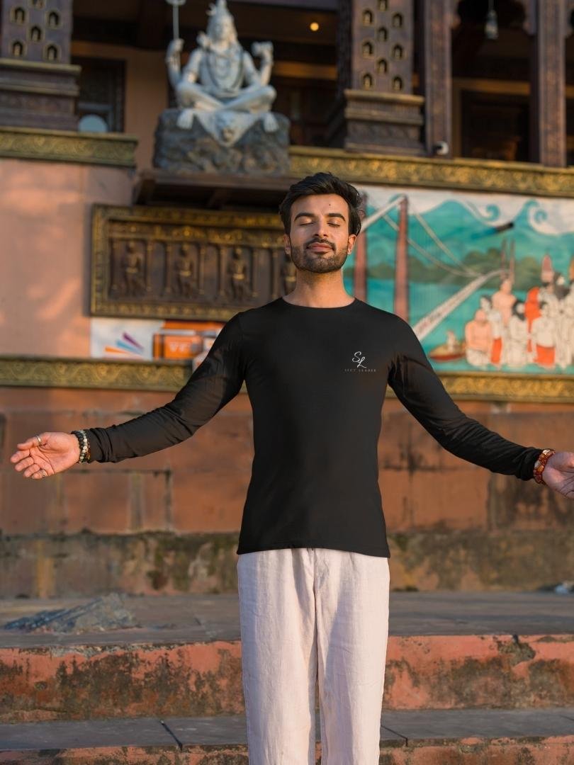 SL-Originals-Men’s-Full-Sleeve-T-Shirt-100%-Cotton–Black-&-Navy-Blue-All-Season-Comfort