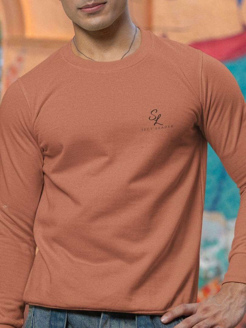 SL-Originals-Men’s-Premium-Cotton-Sweatshirt-300-GSM-Fleece-White,-Grey-Mustard-&-Coral