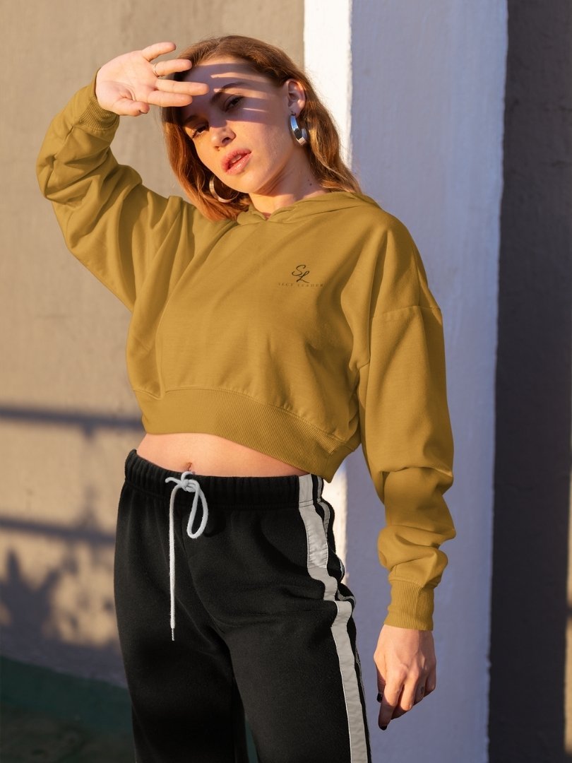Women’s-Cropped-Hoodie–Light-Baby-Pink-&-Mustard-Yellow-SL-Originals