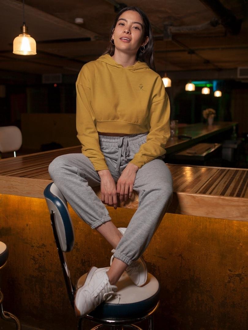 Women’s-Cropped-Hoodie–Light-Baby-Pink-&-Mustard-Yellow-SL-Originals