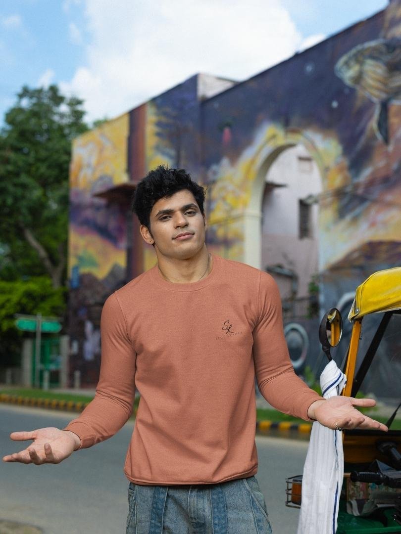 SL-Originals-Men’s-Premium-Cotton-Sweatshirt-300-GSM-Fleece-White,-Grey-Mustard-&-Coral