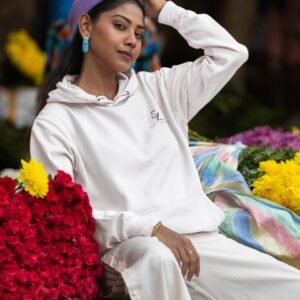 SL-Originals-Women’s-Premium-Cotton-Hoodie-300-GSM-Brushed-Fleece-White,-Grey-Melange,-Mustard-Yellow-&-Coral