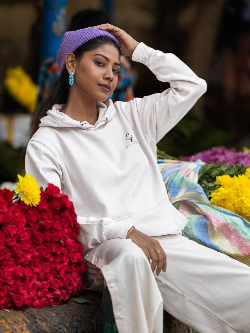 SL-Originals-Women’s-Premium-Cotton-Hoodie-300-GSM-Brushed-Fleece-White,-Grey-Melange,-Mustard-Yellow-&-Coral