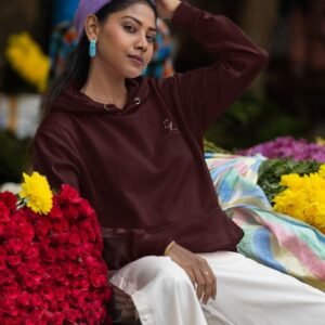 SL-Originals-Women’s-Premium-Cotton-Hoodie-300-GSM-Brushed-Fleece-Red,-Maroon-&-Olive-Green