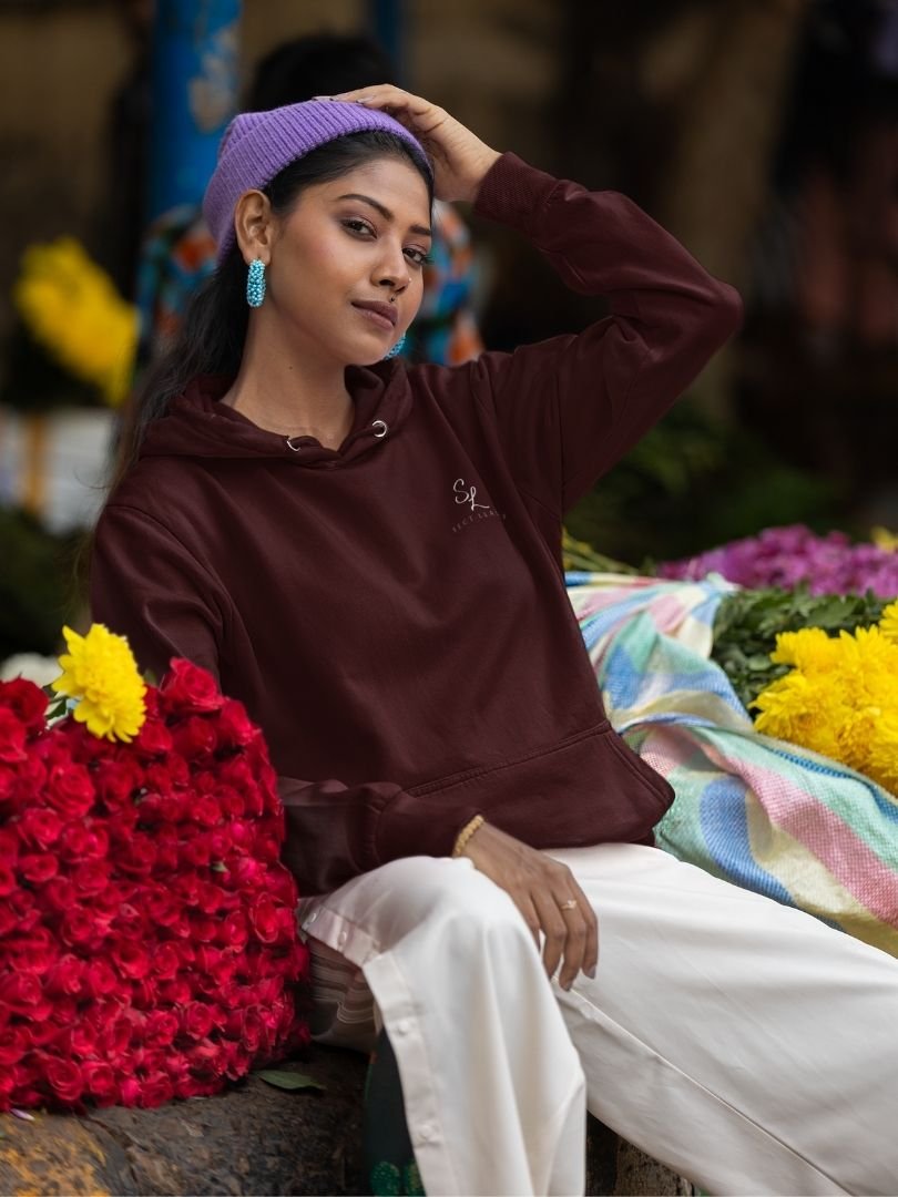 SL-Originals-Women’s-Premium-Cotton-Hoodie-300-GSM-Brushed-Fleece-Red,-Maroon-&-Olive-Green