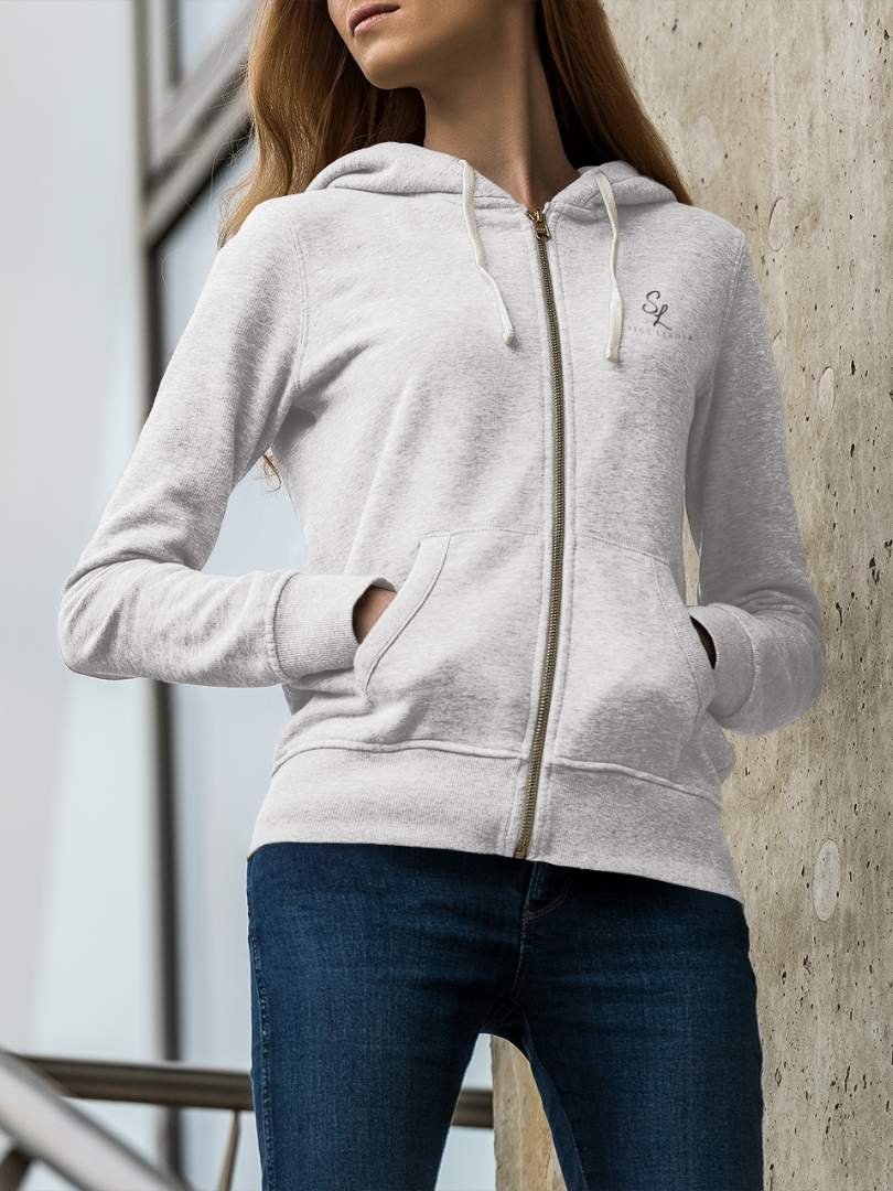 SL-Originals-Women’s-Zip-Hoodie-400-GSM-Cotton-Poly-Blend-White