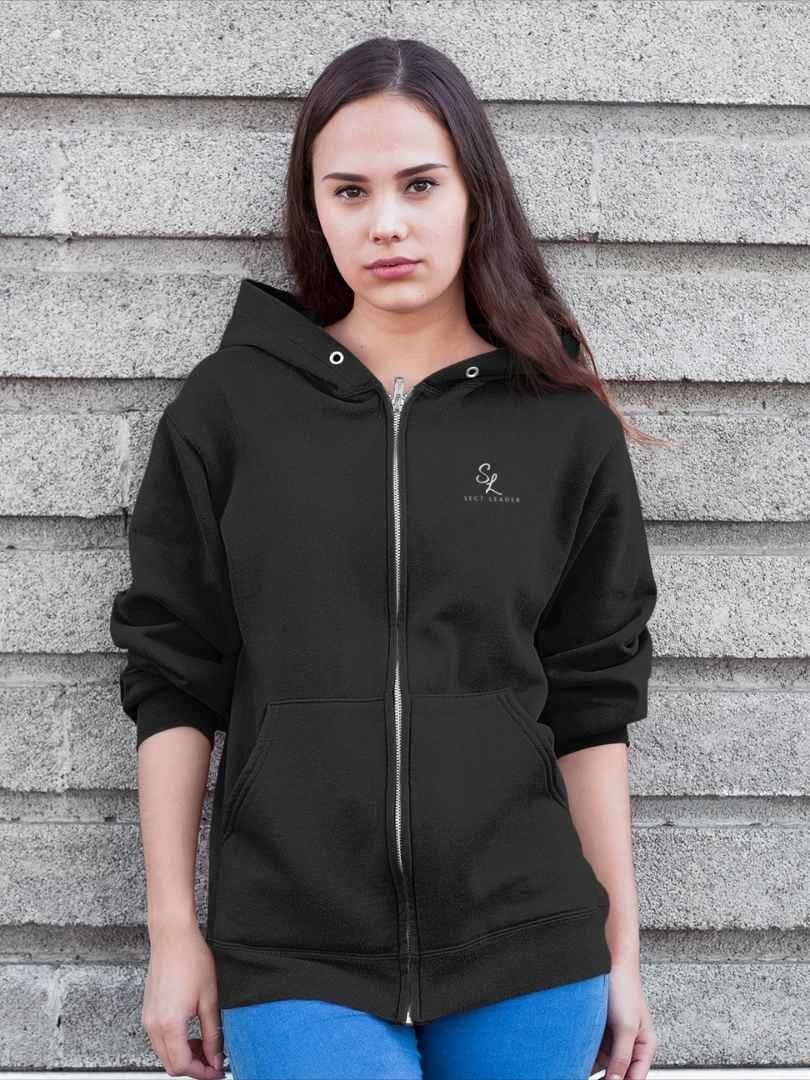 SL-Originals-Women’s-Zip-Hoodie-400-GSM-Cotton-Poly-Blend-Black