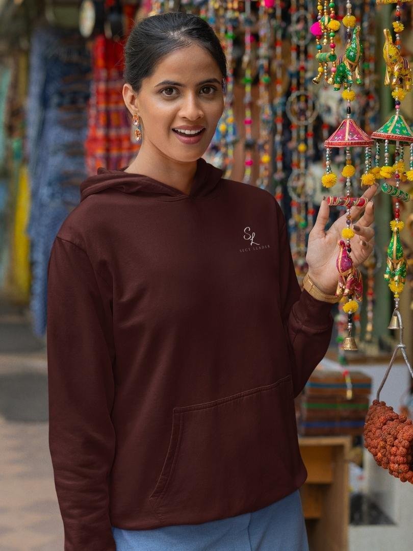 SL-Originals-Women’s-Premium-Cotton-Hoodie-300-GSM-Brushed-Fleece-Red,-Maroon-&-Olive-Green