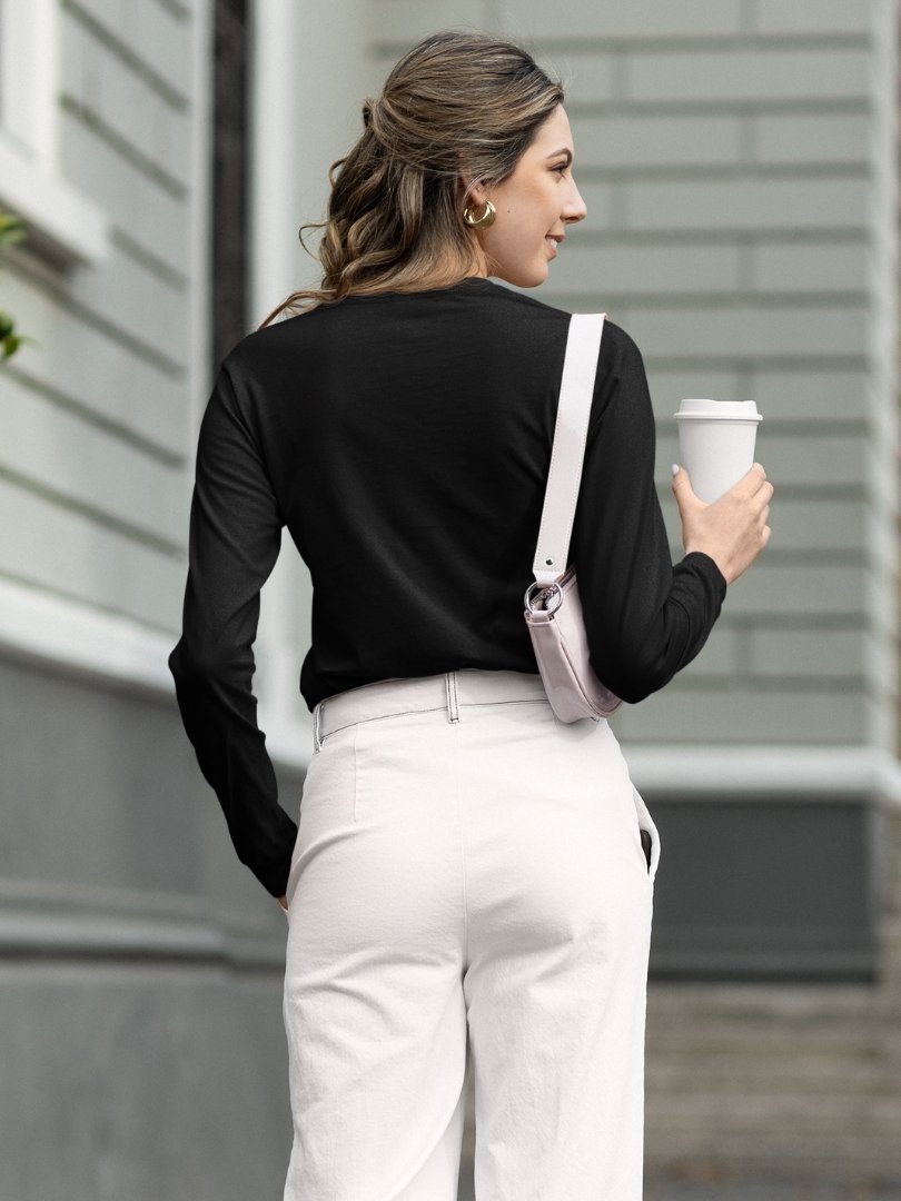 SL-Originals-Women’s-Full-Sleeve-T-Shirt-100%-Cotton–Black-&-Navy-Blue-All-Season-Comfort